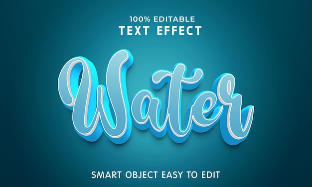 Editable Water text effect