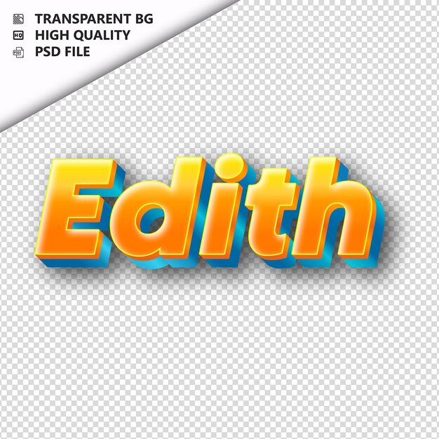 PSD edithmade from orange text with shadow transparent isolated