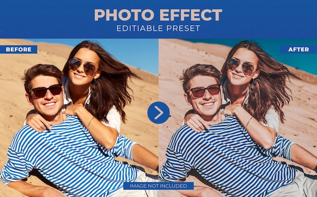 PSD effetto fotografico modificabile preimpostato per l'immagine di instagram