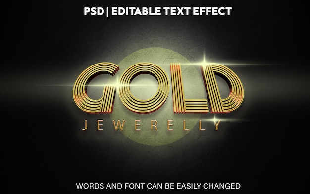 Editional text effect gold