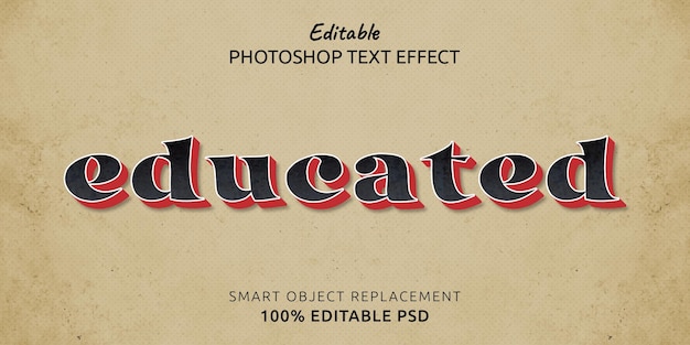 Educated Photoshop Text Effect