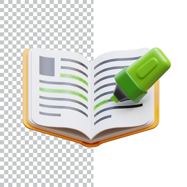 PSD education 3d icon render asset design 3d icon illustration