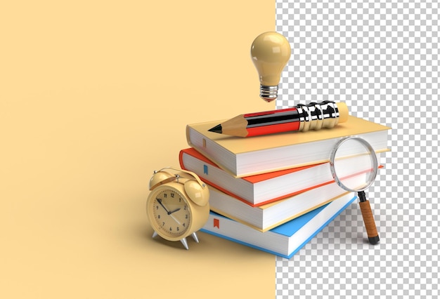 Education concept transparent psd file