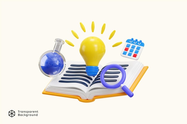 Education icon 3d rendering vector illustration