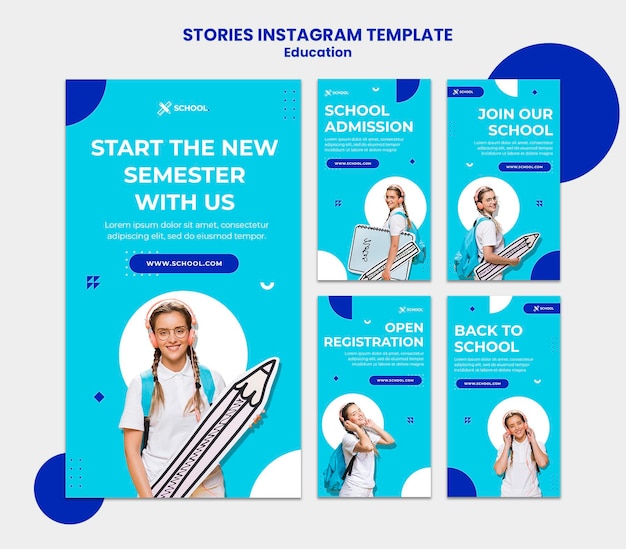 Education instagram stories template