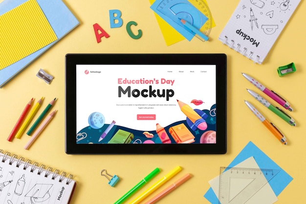 Education's day mock-up composition