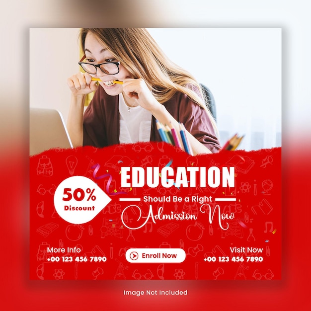 Education social media instagram post banner