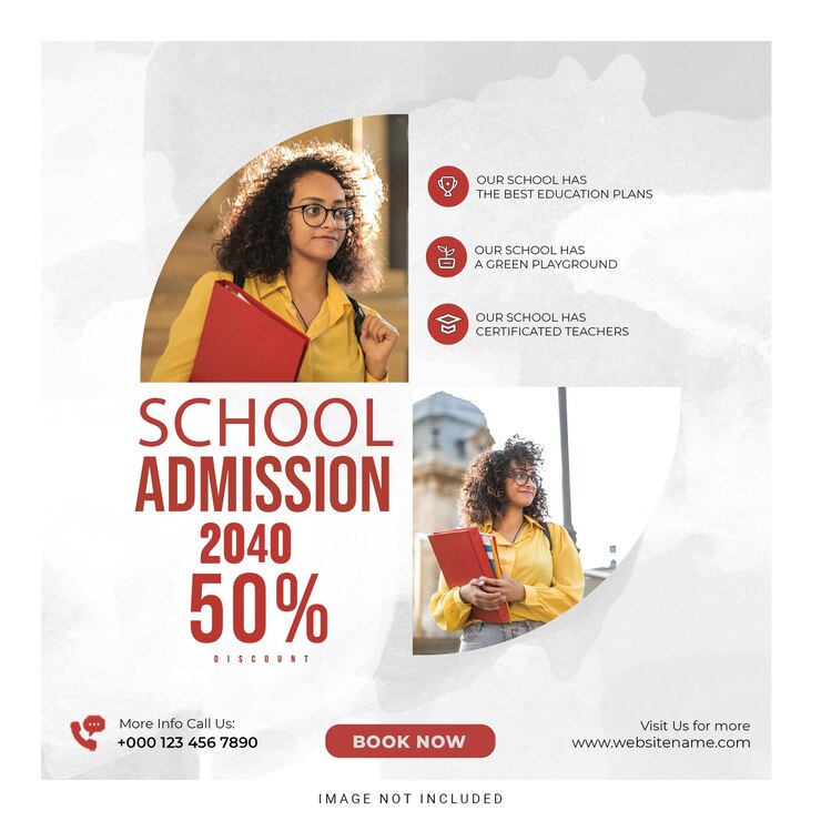 PSD education social media post instagram post or web banner template