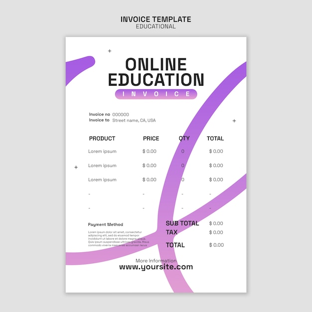 PSD education template design