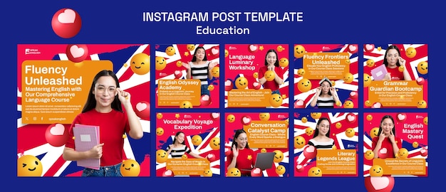 PSD educational offer instagram posts
