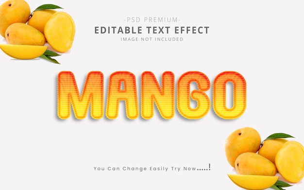 PSD edytowalne efekty tekstowe mango