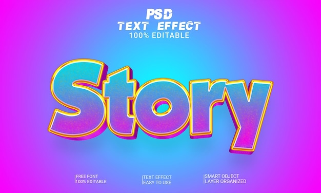 PSD edytowalny 3d efekt tekstowy psd