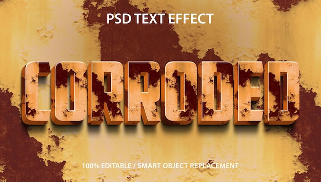 PSD edytowalny efekt korozji premium