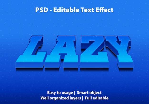 PSD edytowalny efekt tekstowy lazy premium