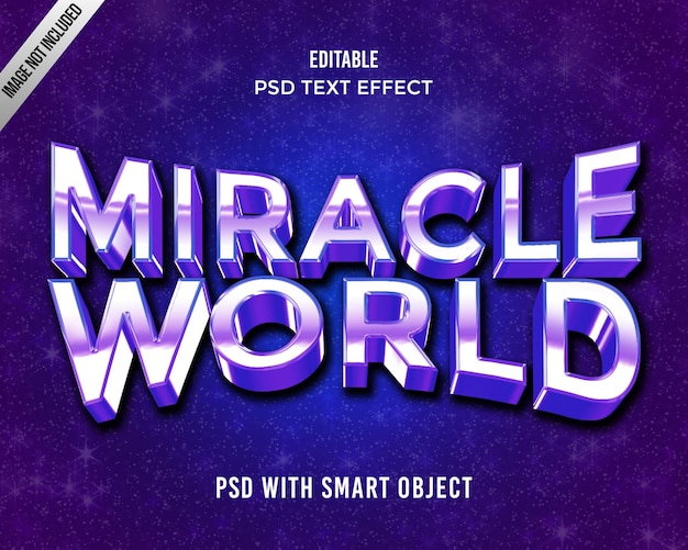 Edytowalny Efekt Tekstowy Miracle World