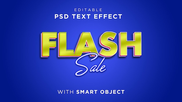 Edytowalny Efekt Tekstowy Sprzedaży Flash 3d