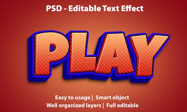 Edytowalny Efekt Tekstowy Zagraj W Premium