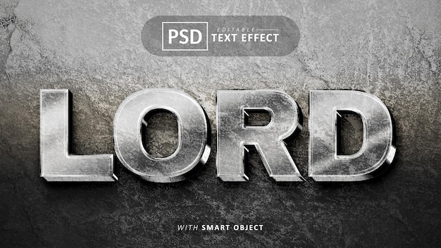 Edytowalny efekt tekstu 3D Lorda
