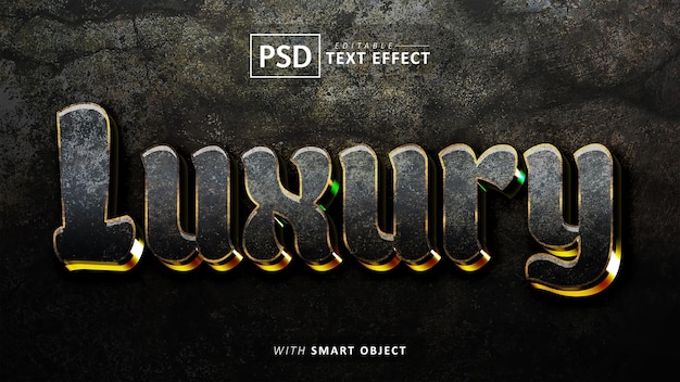 Edytowalny luksusowy efekt tekstowy 3D