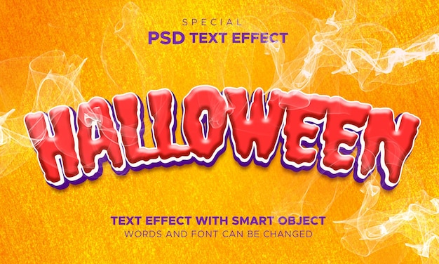 Edytowalny Obiekt Samart Halloween Text Effect