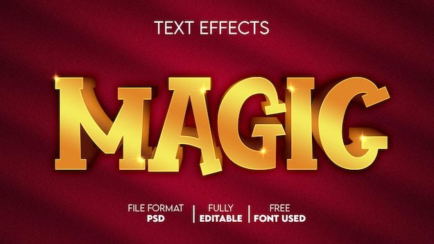 Edytowalny Projekt Czcionki Magic Premium W Zasobach Graficznych Psd