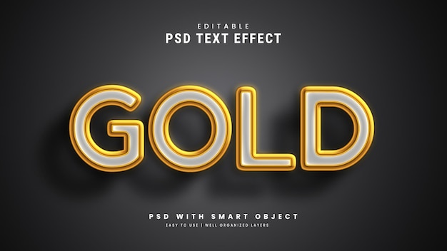 Edytowalny Styl 3d Tekstu Premium Psd