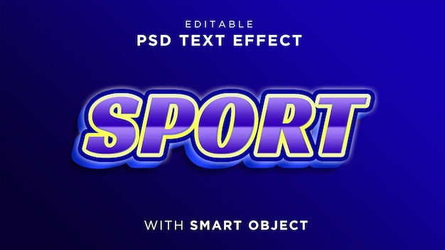 Edytowalny Styl Efektów Tekstowych Sport 3d