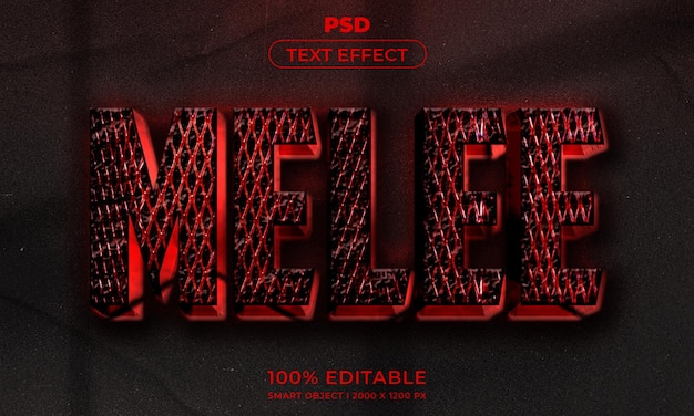 PSD edytowalny styl efektu tekstowego 3d z tłem