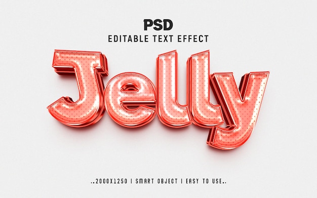 Edytowalny Styl Efektu Tekstowego Jelly 3d