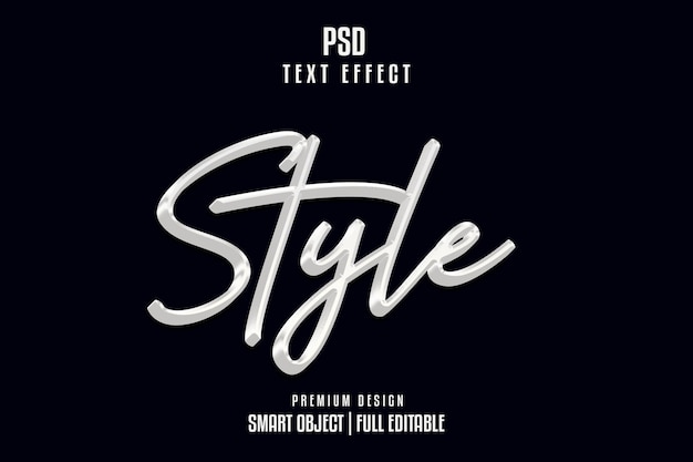 Edytowalny styl luksusowy szablon efektu tekstowego 3D