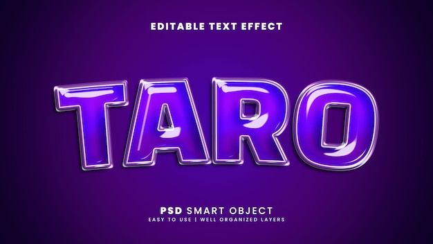 Edytowalny Szablon Efektu Tekstowego Taro 3d