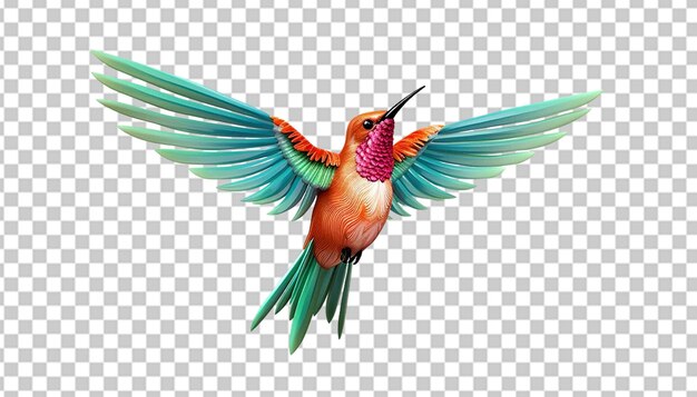 PSD een 3d hummingbird