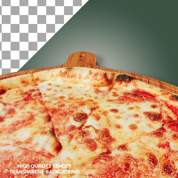 Een 3D-weergave van een pizza