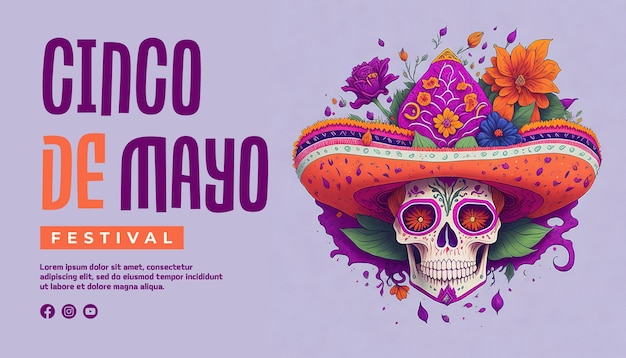 Een affiche voor het Cinco de Mayo-festival