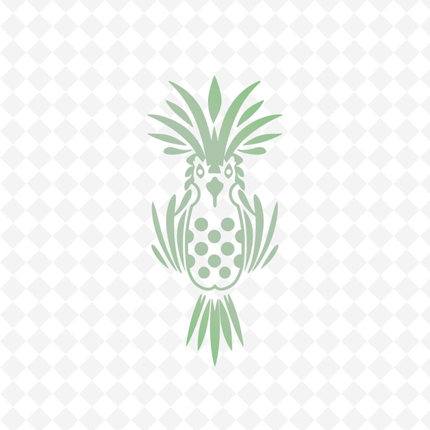 PSD een ananas met een kroon van ananas op een witte achtergrond