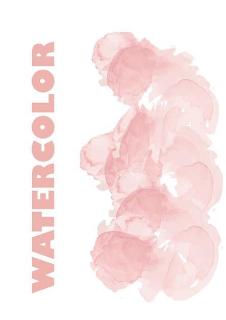 Een aquarel schilderij met roze verf en het woord water in het midden