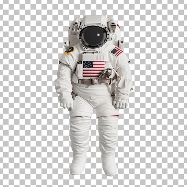 PSD een astronaut in een astronautpak met een amerikaanse vlag op zijn rug