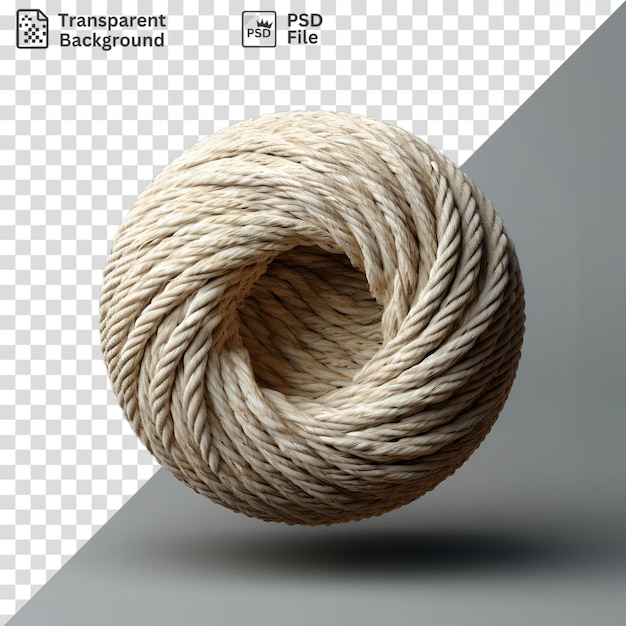PSD een bal touw op een grijze achtergrond