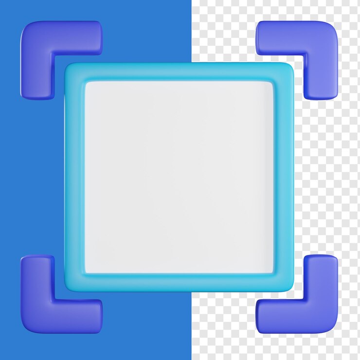 PSD een blauw vierkant met een blauwe rand erop