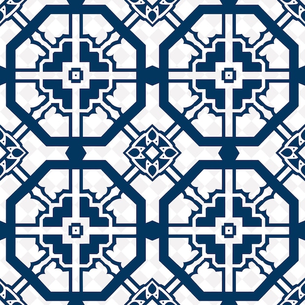PSD een blauw-wit patroon met een ontwerp in het midden