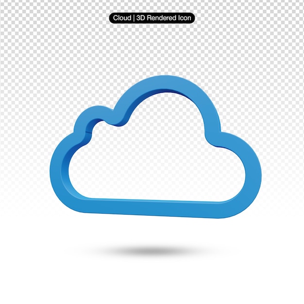Een blauw wolkenpictogram met een zwarte achtergrond