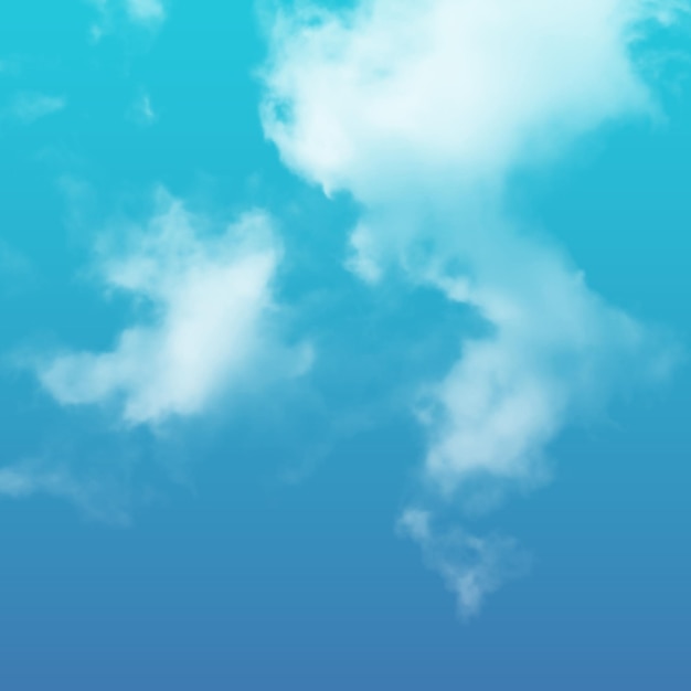 een blauwe hemel met wolken en een blauwe lucht met een vogel in het midden