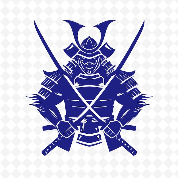PSD een blauwe ridder met een blauw schild en zwaarden op een witte achtergrond