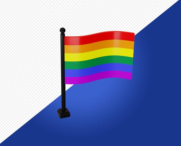 PSD een blauwe vlag met het woord trots erop