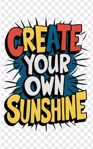 PSD een boekomslag met de tekst create your own sunshine.