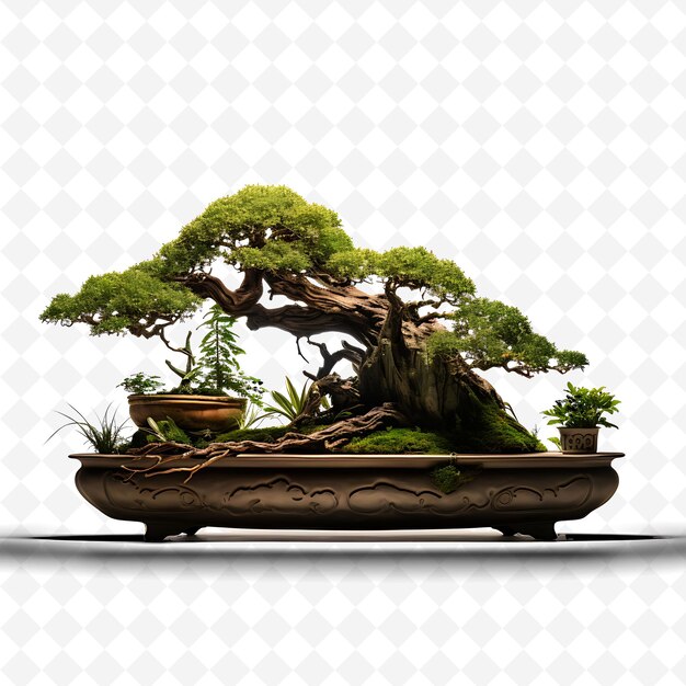 PSD een bonsai boom met een pot bonsai erop