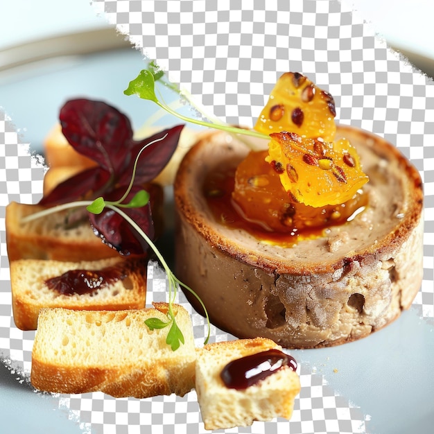 PSD een bord met eten met een foto van een muffin erop