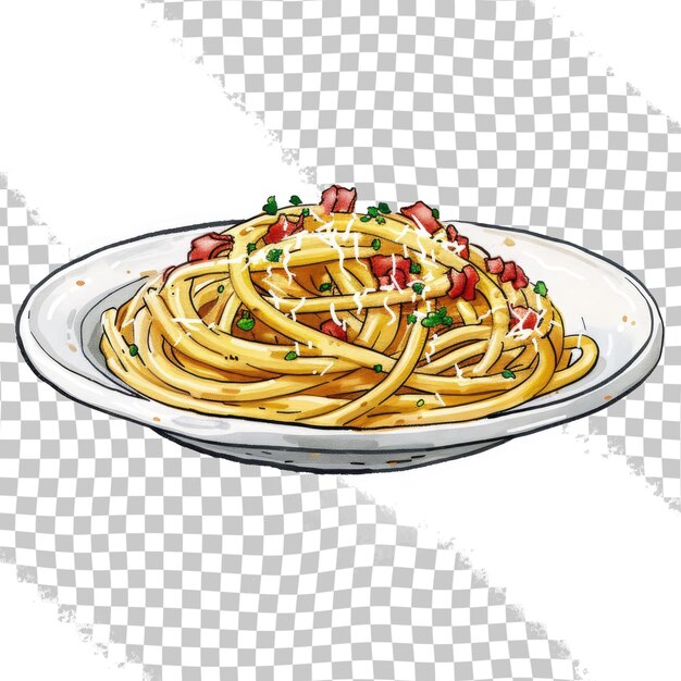 PSD een bord pasta met een foto van een pasta gerecht