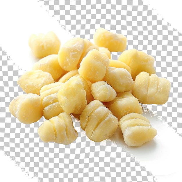 PSD een bos gele macaroni op een geruite achtergrond