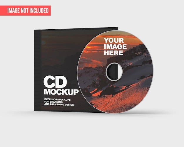 Een cd-doosje premium psd mockup-sjabloon